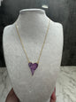 Fuchsia heart necklace