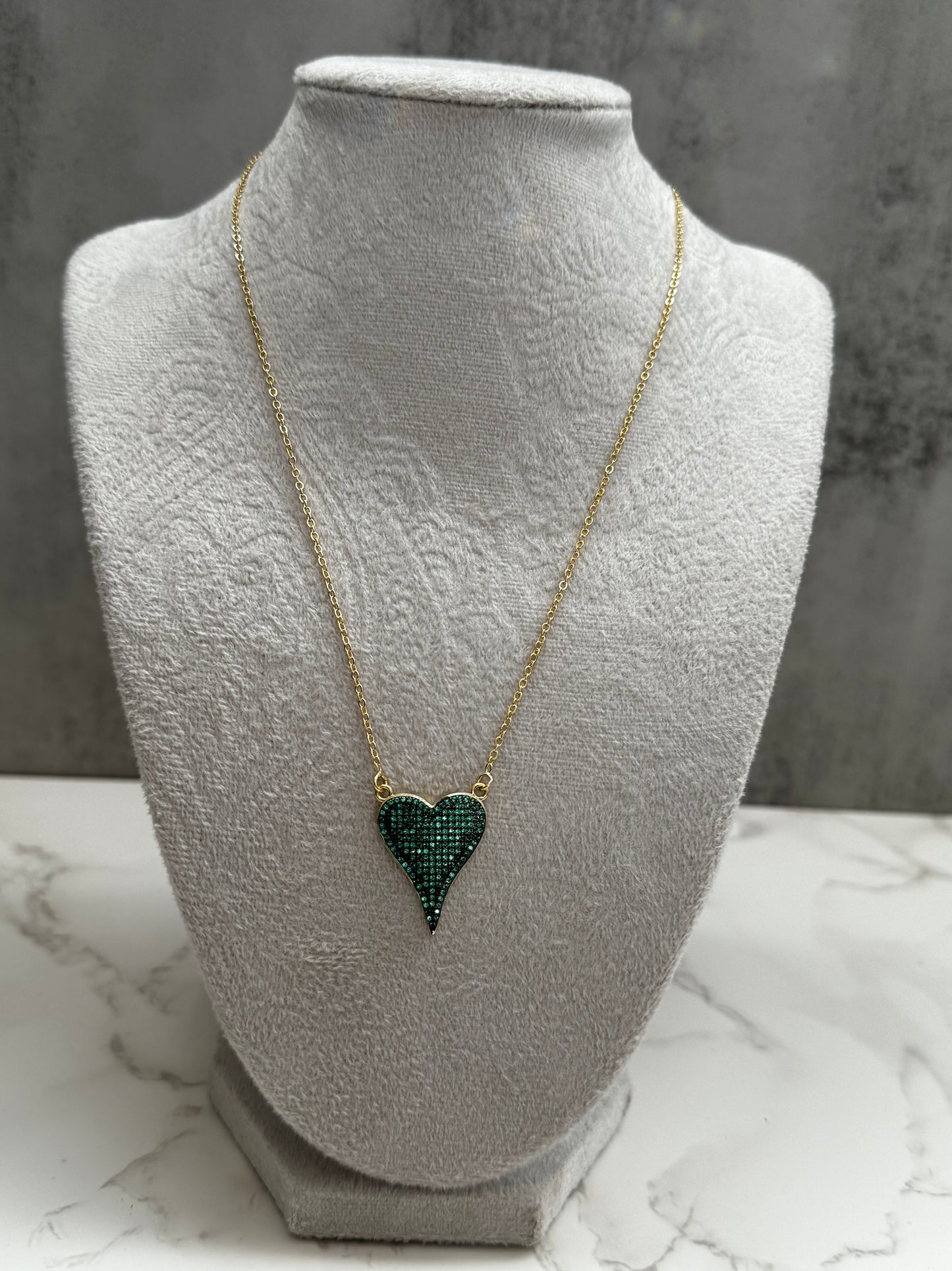 Emerald green necklace