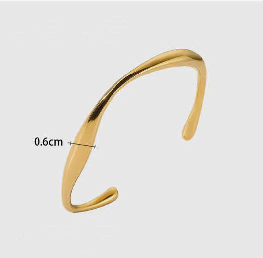 Gold open bangle